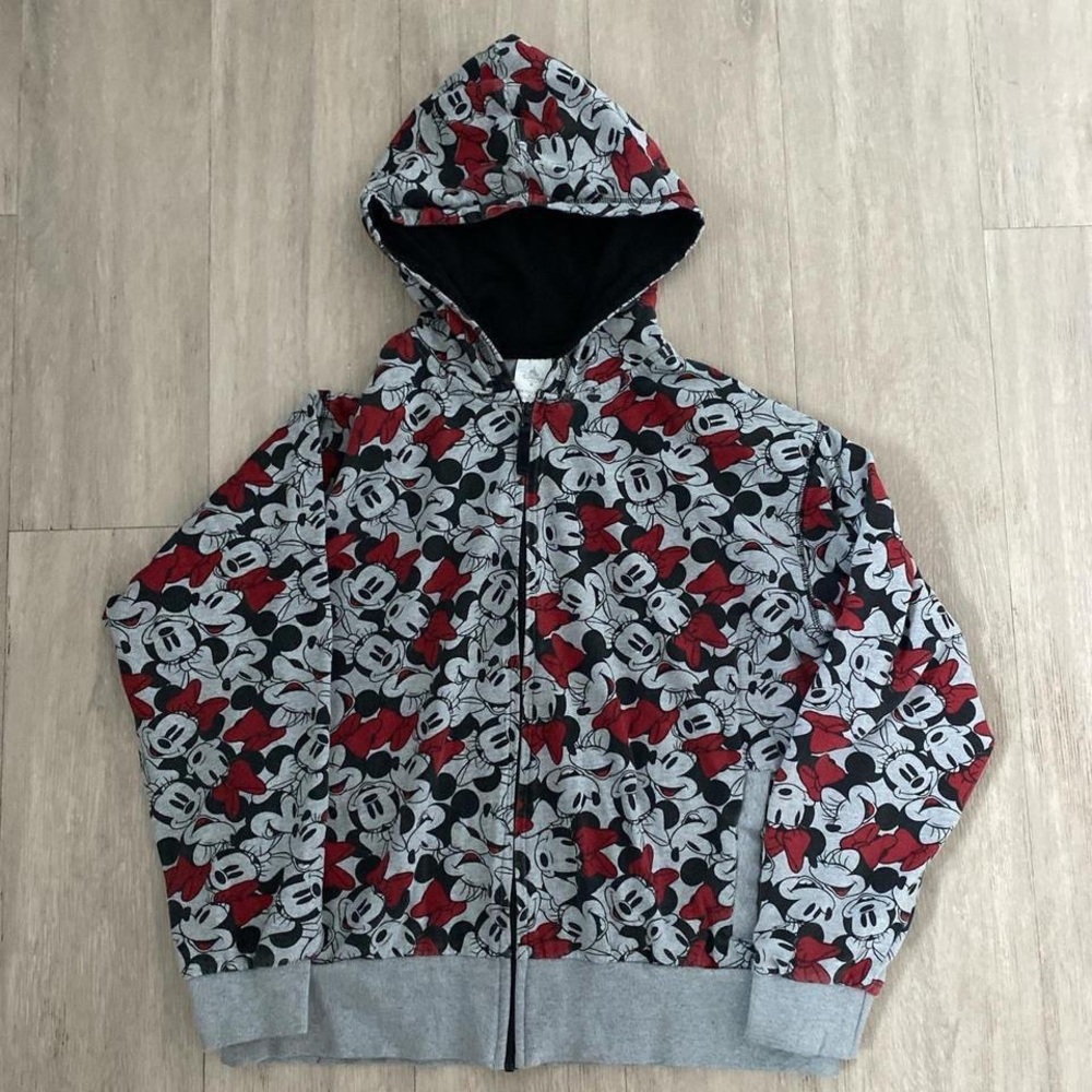 Women’s Vintage Disney AOP Minnie Mouse Zip up Hoodie